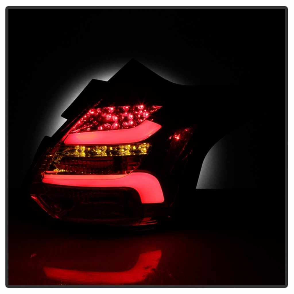 Spyder LED Tail Lights for Ford Focus 2012-2014 | 5-Door Hatchback | Red & Clear Lens | Pair (Part# 5085153) | Upgrade Your Car's Style & Visibility for Night Driving