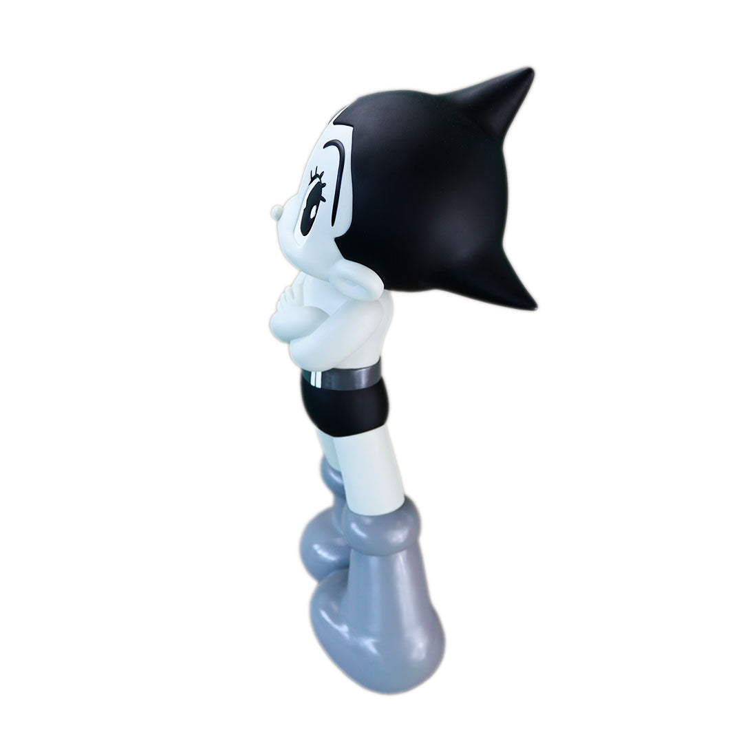 Astro Boy Cross Arms Black and White PVC Action Figure - 60 cm Collectible Model for Anime Fans, Home Decor, and Gift Giving