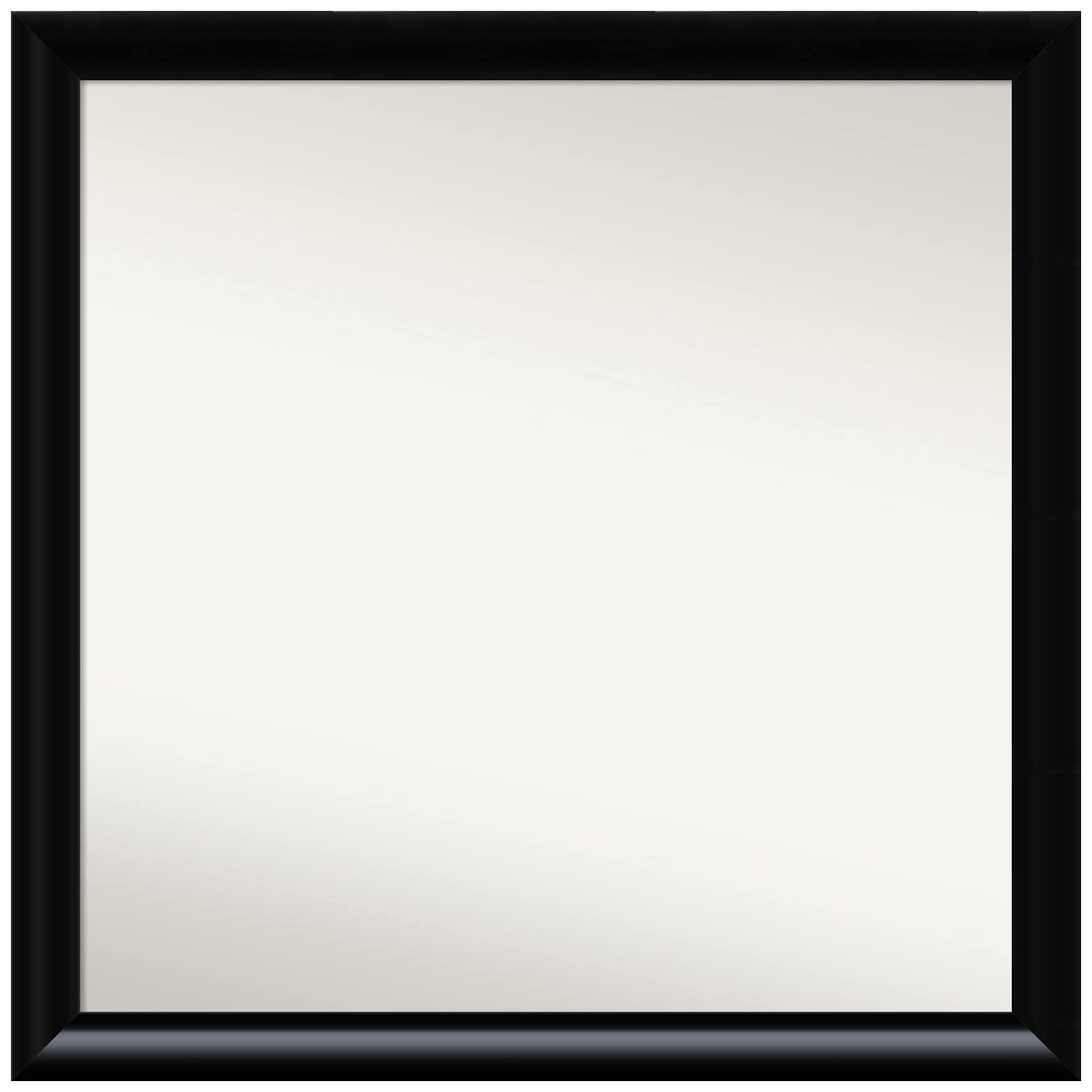 Amanti Art Non-Beveled Custom Wall Mirror 27x27 Inches - Steinway Black Scoop Frame - Bathroom, Living Room, Bedroom Decor - Various Sizes Available - Elegant Black Framed Mirror for Home & Office