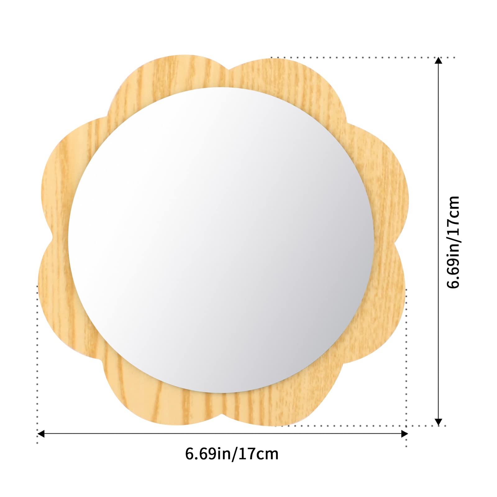 TBWHL Sunflower Desktop Mirror - 360° Rotating Makeup Mirror with LED Lights for Vanity, Bathroom, Dorm & Travel | Portable Hand Mirror for Makeup, Shaving & Skincare
