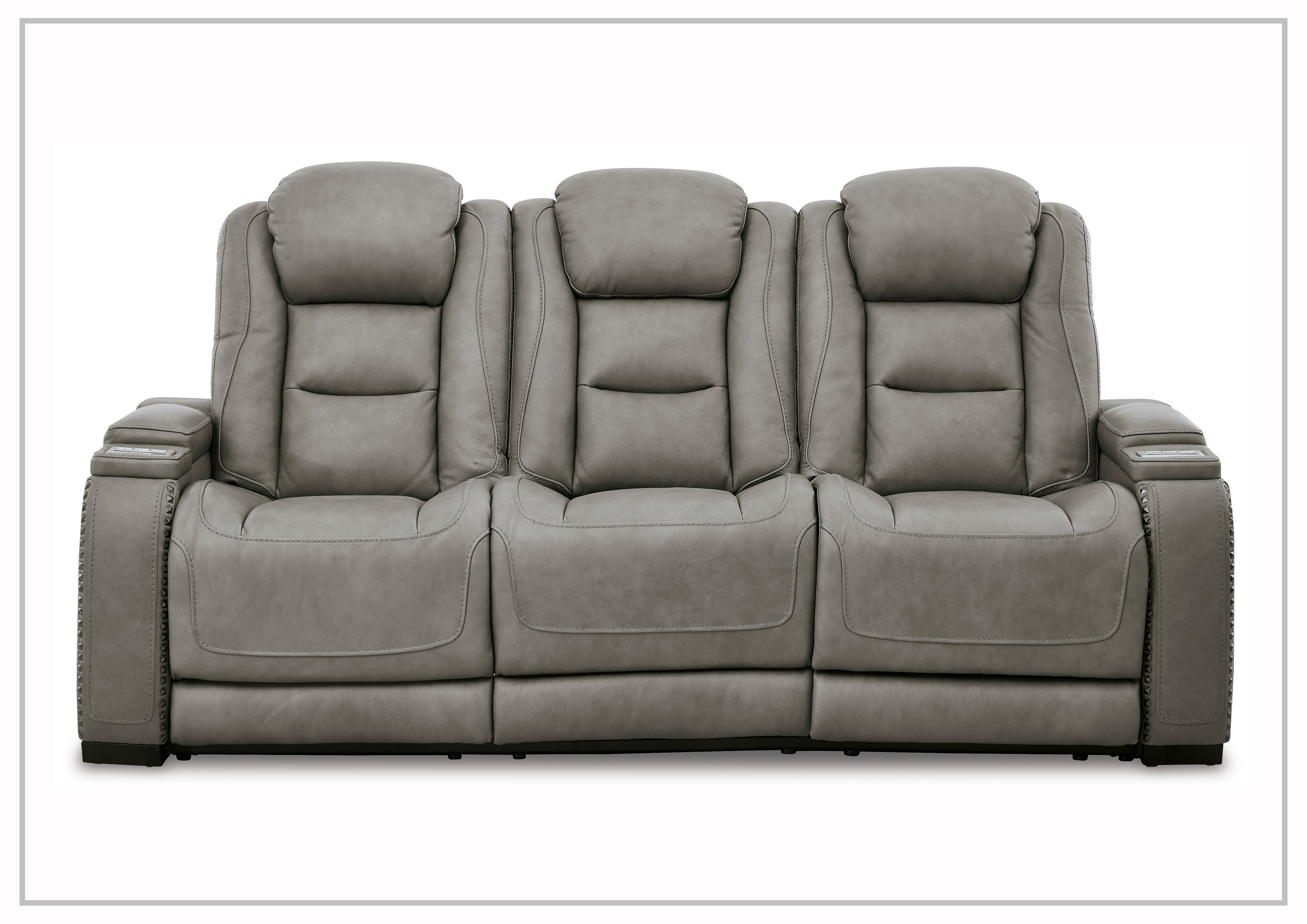 Gio Italia Ava Triple Power Reclining Sofa - Ultra Comfortable 3-Position Electric Recliner with USB Charging | Perfect for Living Room, Home Theater & Family Relaxation