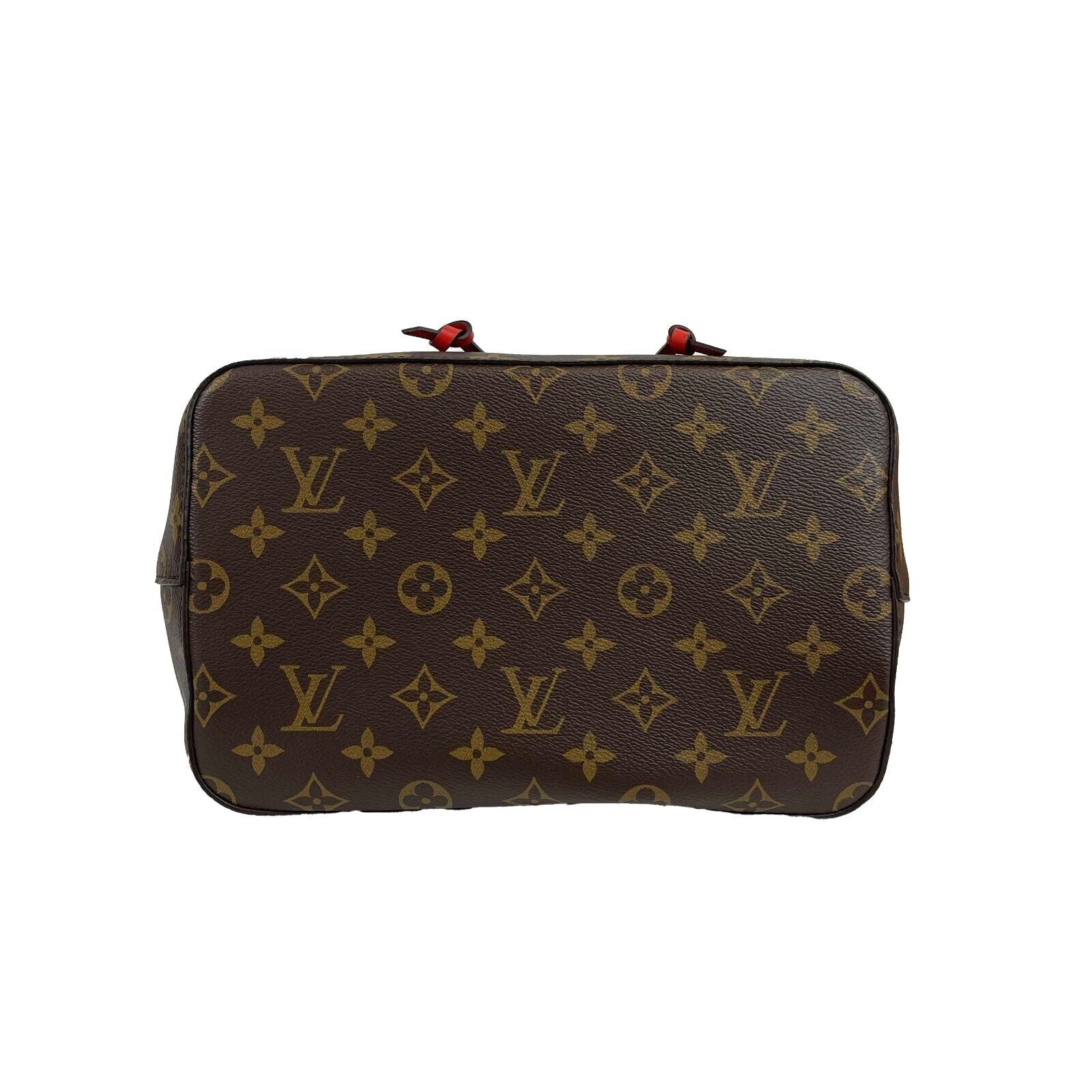Louis Vuitton Neo Noe MM Monogram Shoulder Bag - Brown & Red Coated Canvas Crossbody Purse for Women | Perfect for Work, Travel & Everyday Luxury Fashion Accessory
