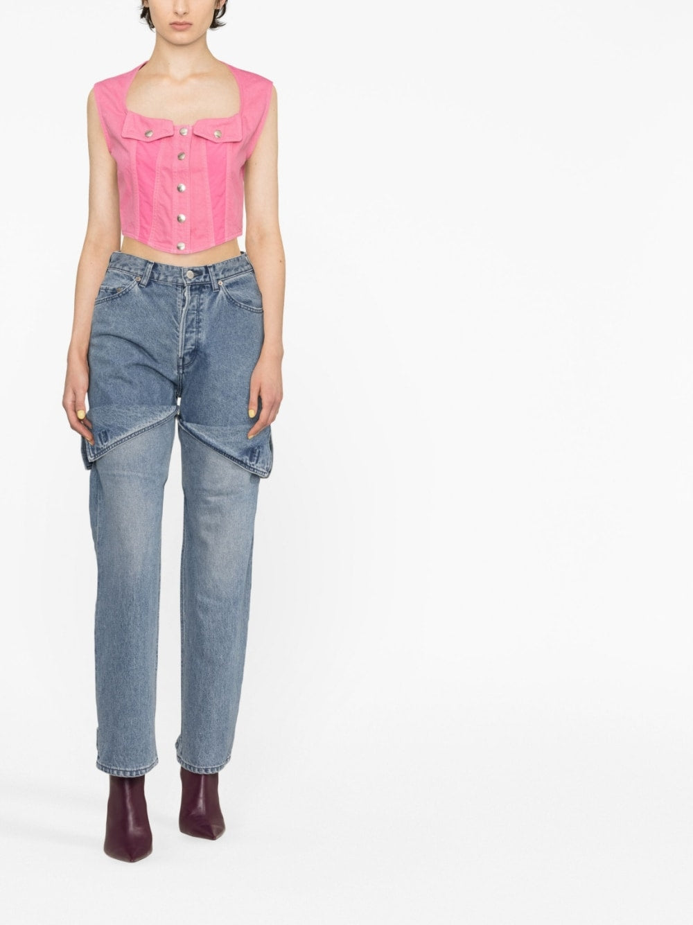 Ambush Pink Women's Fashion Top - Trendy Casual Blouse for Streetwear & Night Out