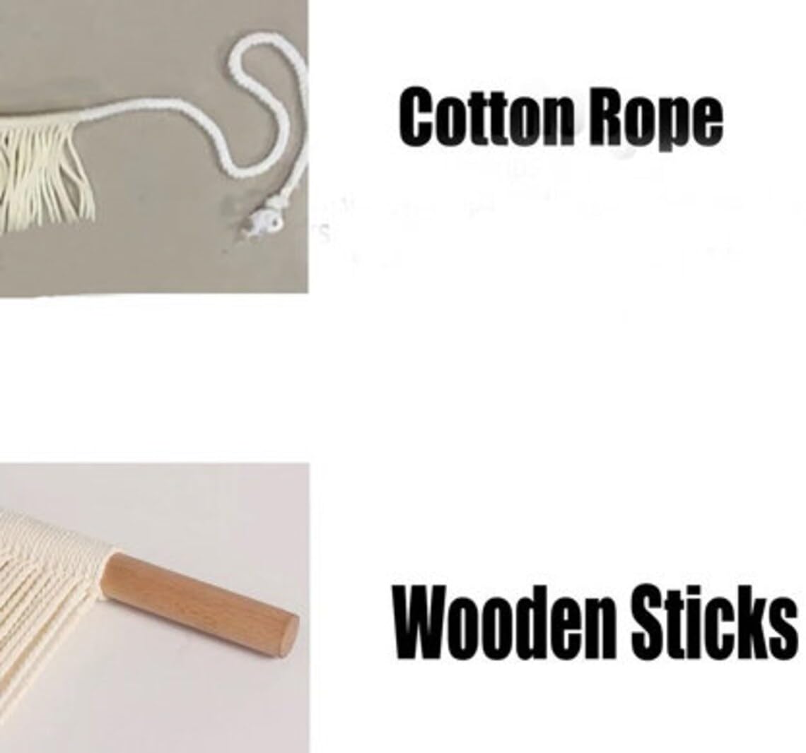 Large Macrame Wall Hanging - 75x85 Inch Boho Wedding Decor with White Wooden Sticks | Bohemian Tapestry for Arbor, Archway Backdrop & Home Art | Perfect for Weddings, Living Rooms & Nursery Decor