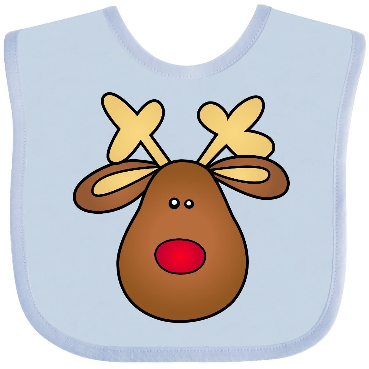 Inktastic Rudolph the Red-Nosed Reindeer Baby Bib - Soft & Absorbent Drool Bib for Infants - Perfect for Christmas, Holidays & Everyday Feeding