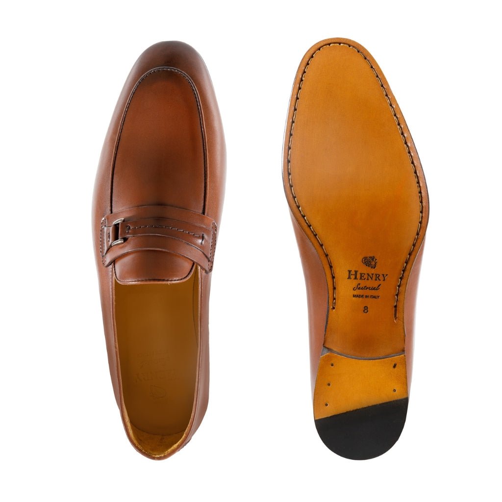 Premium HENRY SARTORIAL Genuine Calf Leather Moccasin Shoes for Men - Soft Brown Handcrafted Loafers | Perfect for Business Casual, Office Wear & Comfortable Daily Walking