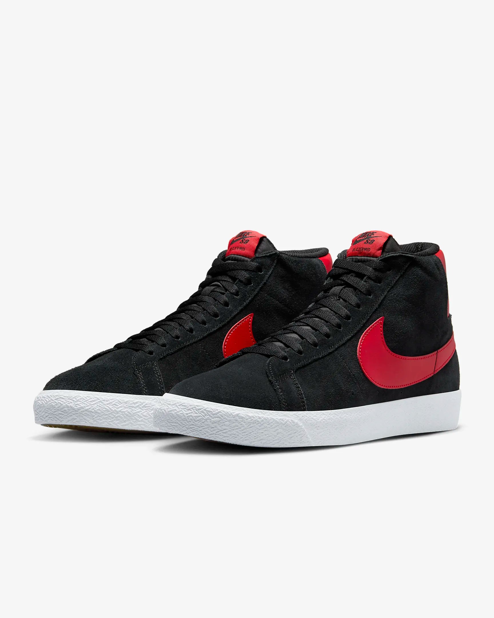 Nike SB Zoom Blazer Mid Skateboarding Shoes - Black/University Red Colorway | Comfortable Mid-Top Sneakers for Skateboarding, Streetwear & Casual Wear