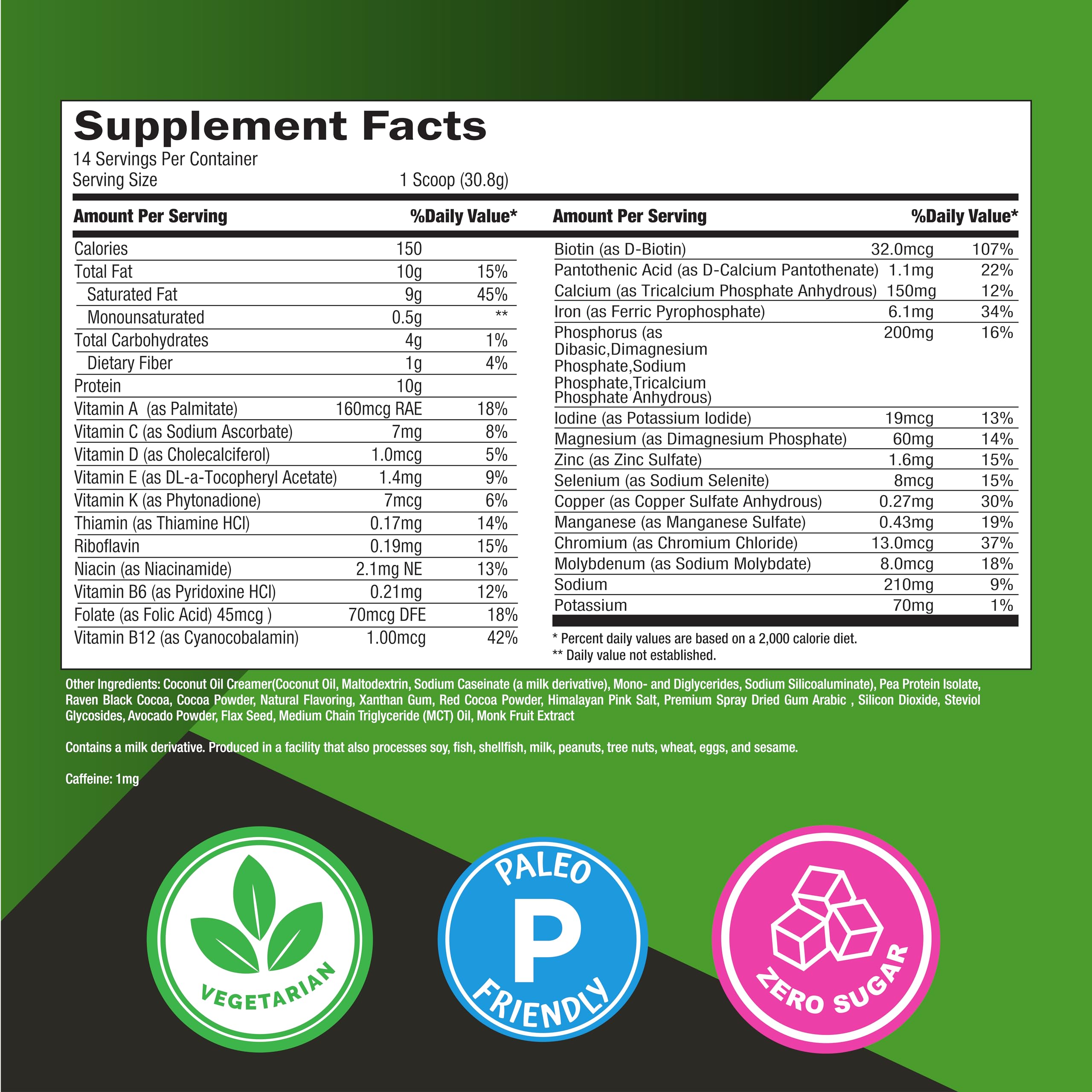 Keto Science Plant-Based Protein Powder | Keto Meal Replacement Shake for Weight Management | Rich in Vitamins & Minerals | Complete Vegan Protein with Pea Protein for Men & Women | Chocolate Cream Flavor | 14 Servings | Perfect for Post-Workout Recovery & Busy Lifestyle