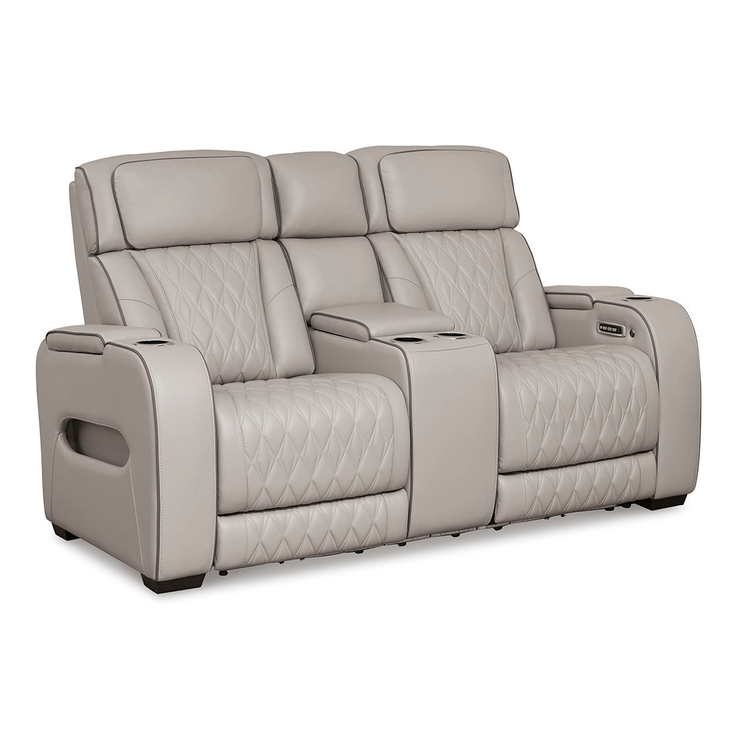 Boyington Power Reclining Loveseat with Console - Modern Electric Recliner Sofa for Living Room | Comfortable Dual Motor Sectional with USB Charging | Perfect for Home Theater & Family Relaxation