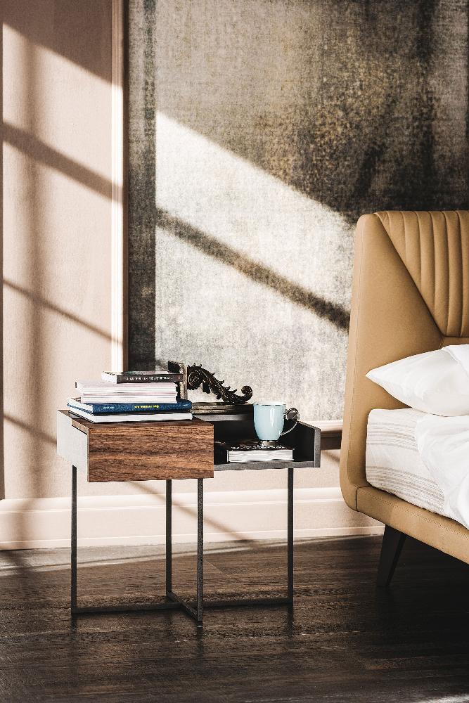 Modern Wooden Nightstand with Drawer - Stylish Bedside Table for Bedroom, Living Room, or Office - Perfect for Storage and Decor