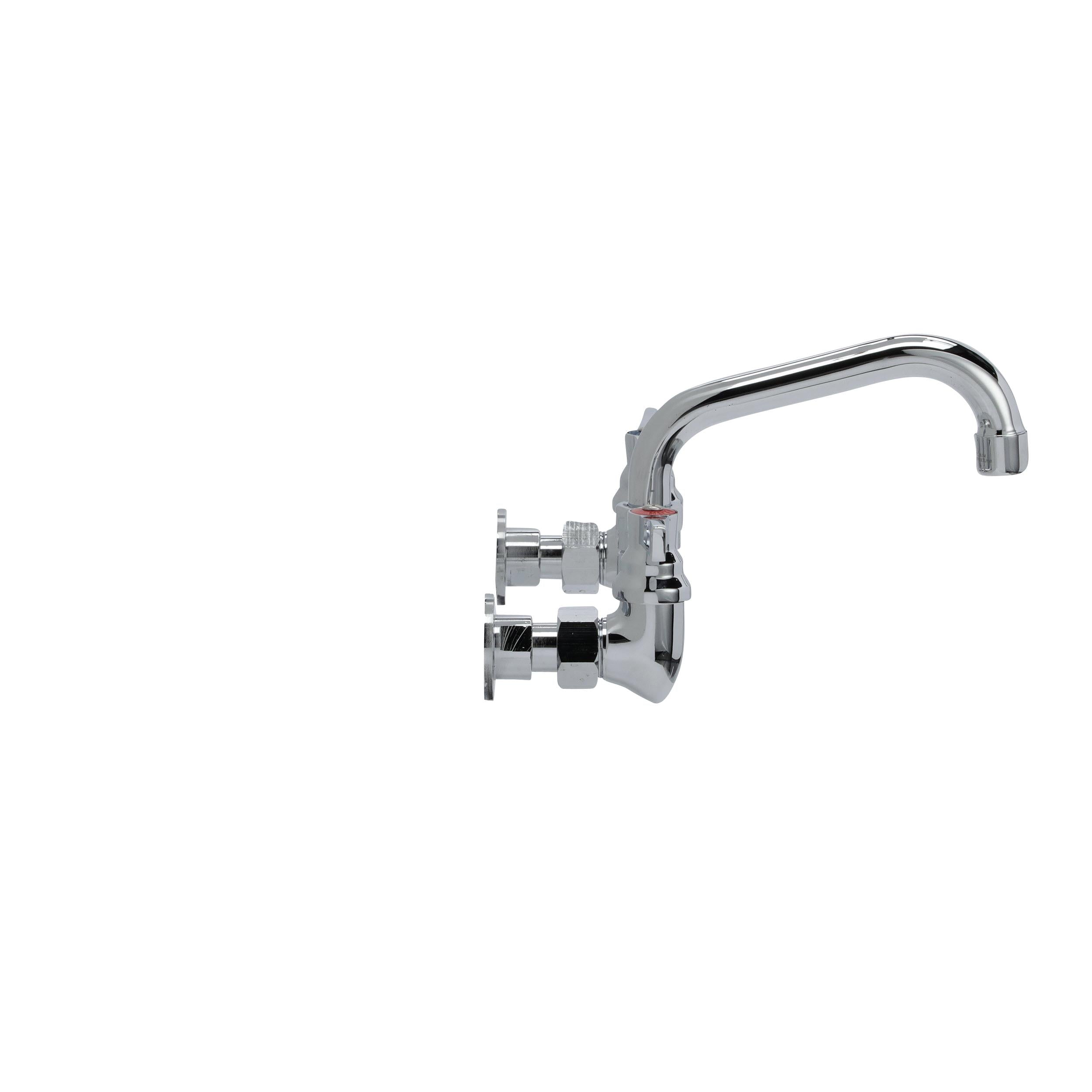 Wall Mount Faucet with 8-Inch Center and 10-Inch Swivel Spout - Top Line Component for Bathroom Sink, Kitchen, or Laundry Room Installation