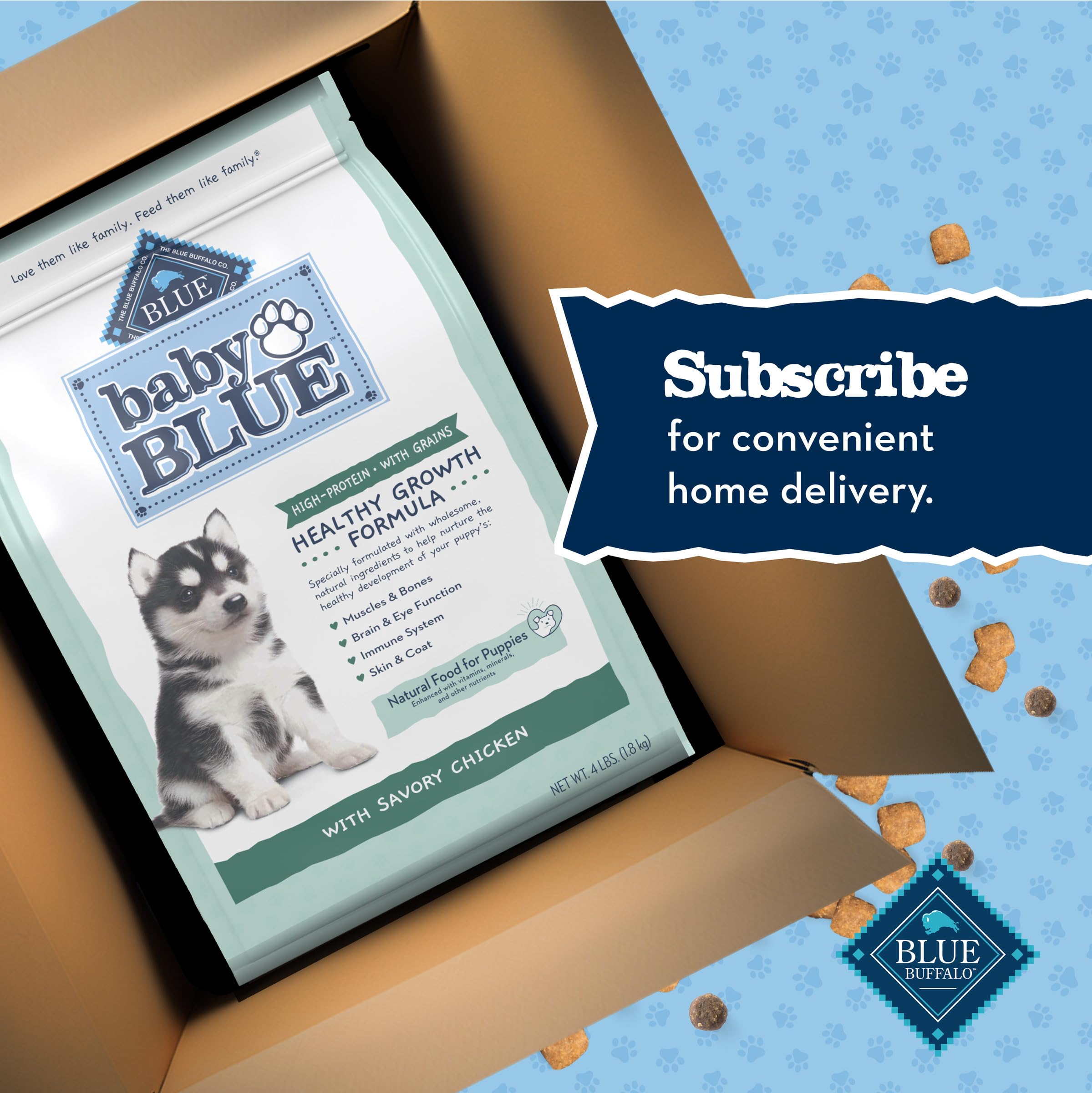 Blue Buffalo Baby BLUE Natural Wet Puppy Food - Healthy Growth Formula with DHA, Turkey & Vegetable Recipe, 12.5-oz Cans (Pack of 12) | High Protein Puppy Food for Small & Large Breed Dogs | Perfect for Weaning, Training & Daily Meals