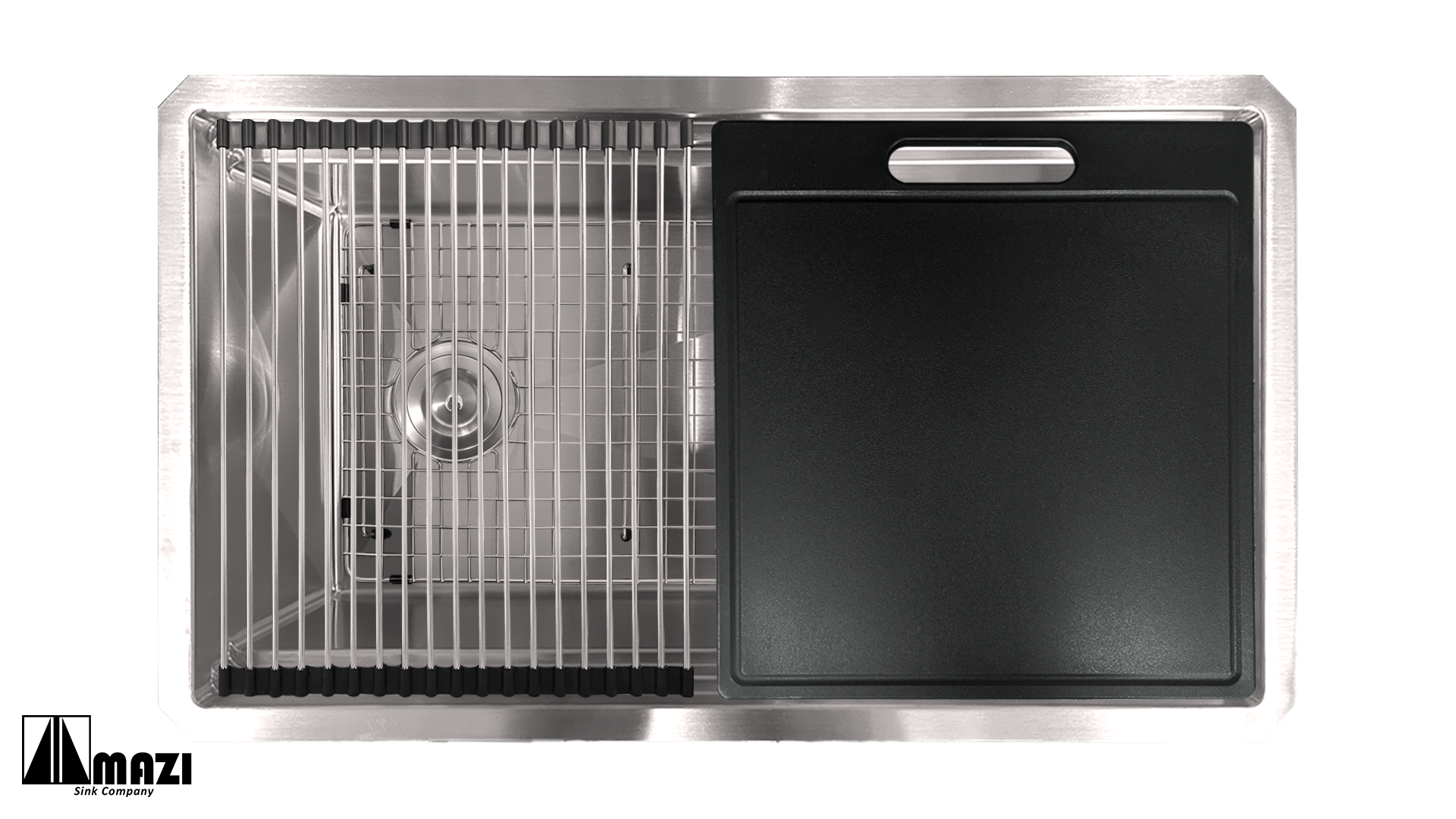 Premium Stainless Steel Commercial Workstation Sink UV3319DL - Heavy Duty Restaurant Kitchen Prep Sink with Drainboard & Backsplash - Ideal for Commercial Kitchens, Food Prep Areas & Butcher Shops