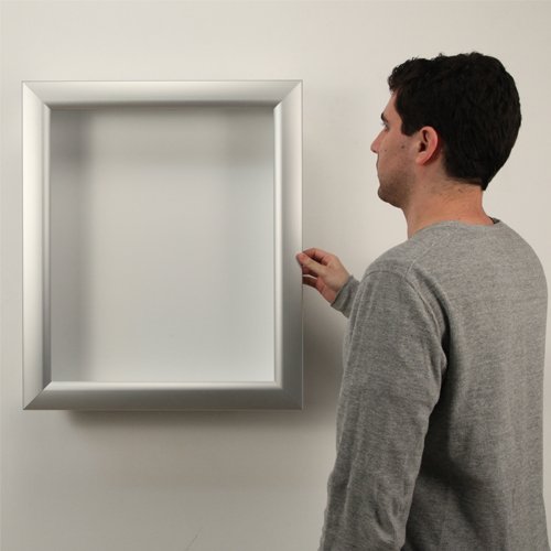 Stylish SUPER WIDE FACE Metal Framed Shadowbox Swing Frames - 2 Deep Display Case for Collectibles, Photos & Memorabilia - Perfect for Home Decor, Office Display & Gift Giving