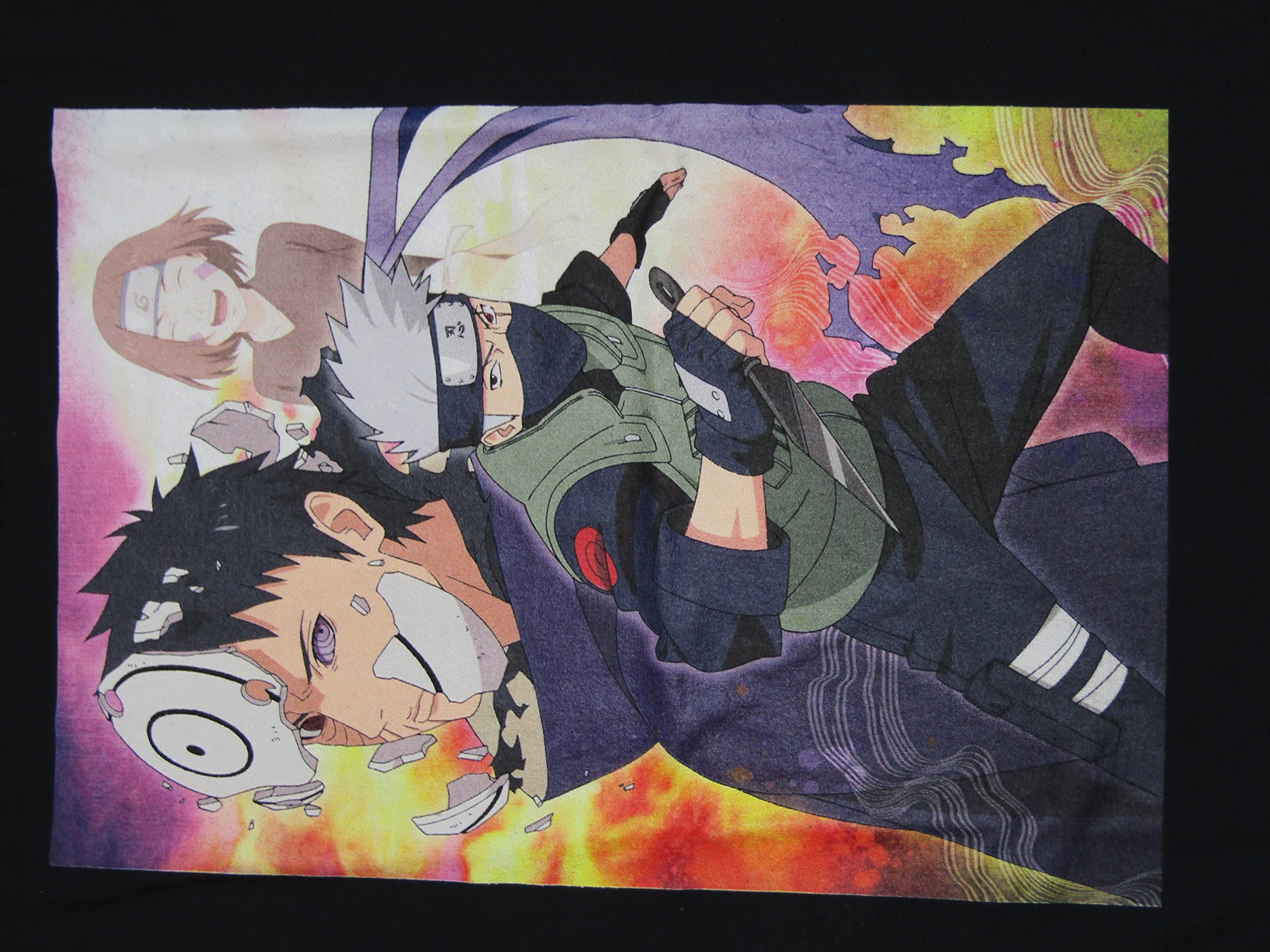 Bioworld Naruto Kakashi and Obito Anime Long Sleeve Graphic T-Shirt for Men - Perfect for Cosplay, Anime Conventions & Casual Wear