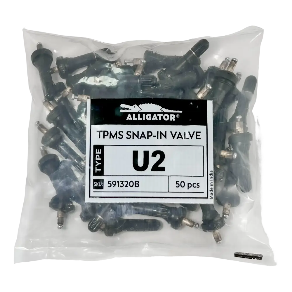 Alligator U2 TPMS Snap-in Valve Stem - Pack of 50 (VS 950, 20008, 20018, 591320B) | Compatible with Most Tire Pressure Monitoring Systems | Perfect for Auto Repair Shops & DIY Tire Maintenance