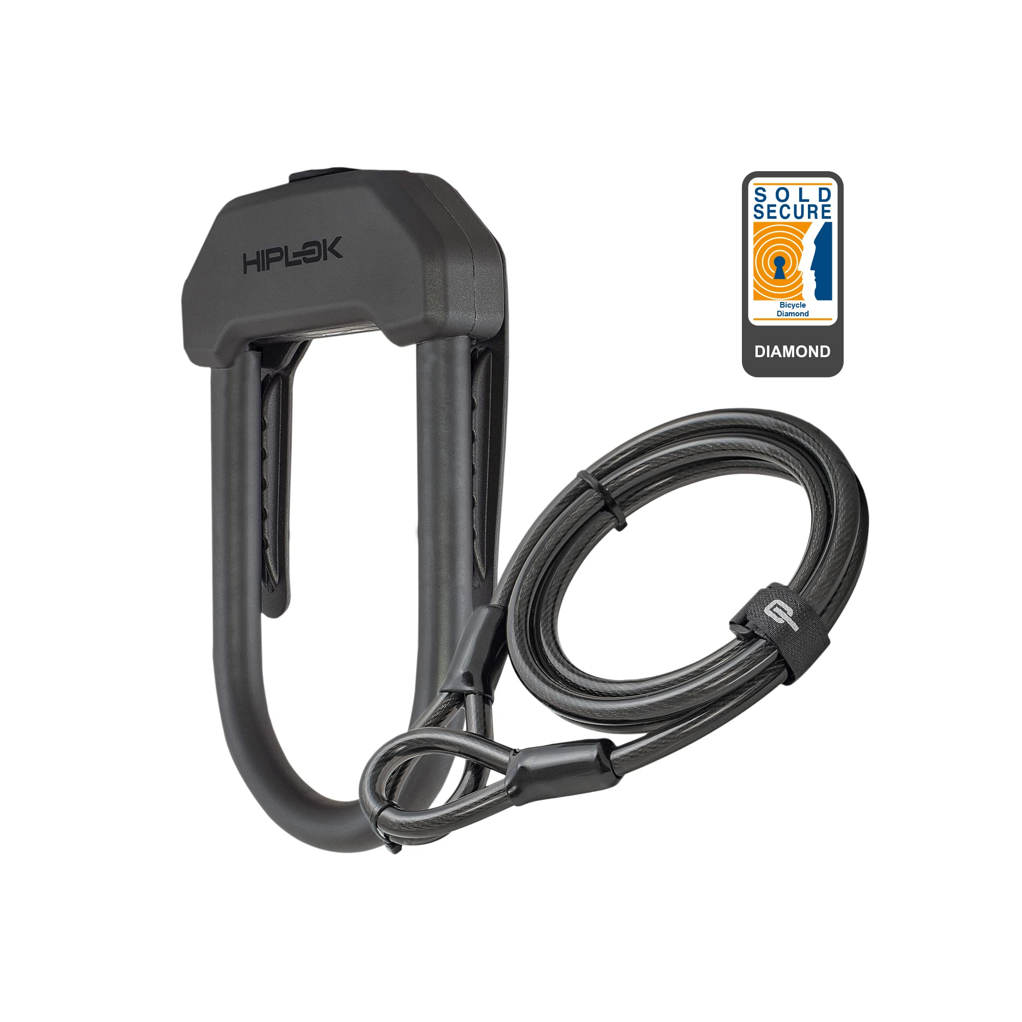 Hiplok U Lock & Cable Bike Lock - Heavy Duty Anti-Theft Security for Bicycles, Motorcycles & Scooters - Perfect for Urban Commuting & Outdoor Cycling