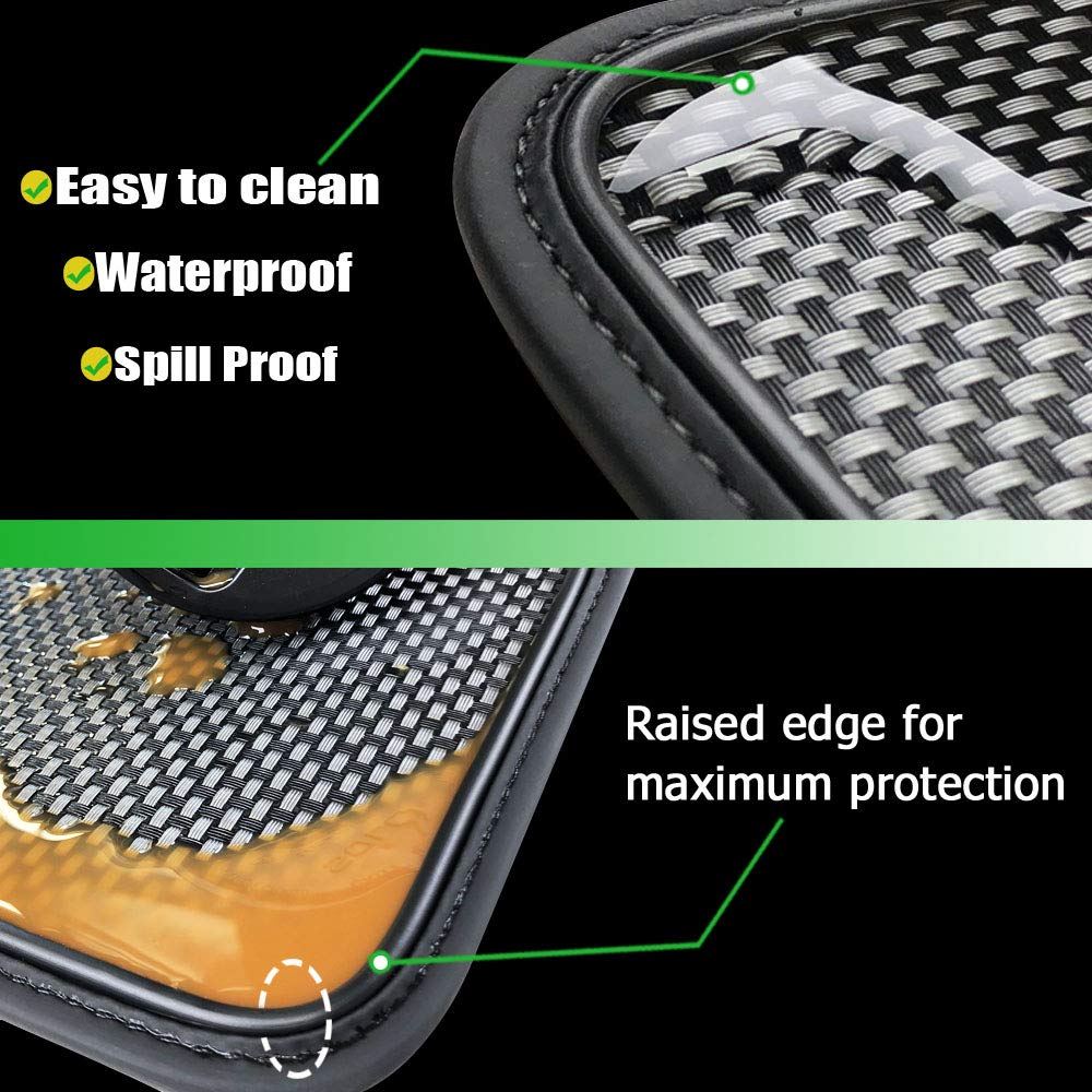 Premium Tesla Model S All-Weather Floor Mats (2012-2015) - Waterproof, Lightweight & Odorless Car Floor Liners - 3-Piece Set - Made in USA - Perfect for Winter Snow, Rain Protection & Daily Commuting