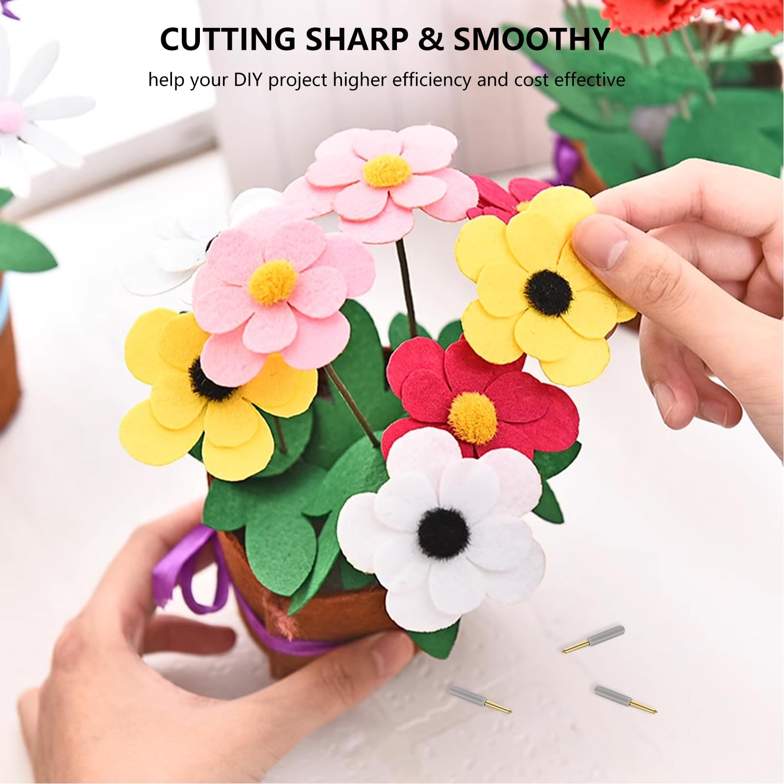 10 Pcs Premium Fine Point Blades for Cricut Maker 3/Maker/Explore 3/Explore Air 2/Air/One/Venture - Compatible Replacement Blades for Cutting Vinyl, Cardstock, Glitter, Faux Leather, Adhesive Foil & Vellum - Perfect for DIY Crafts, Scrapbooking & Home Decor Projects