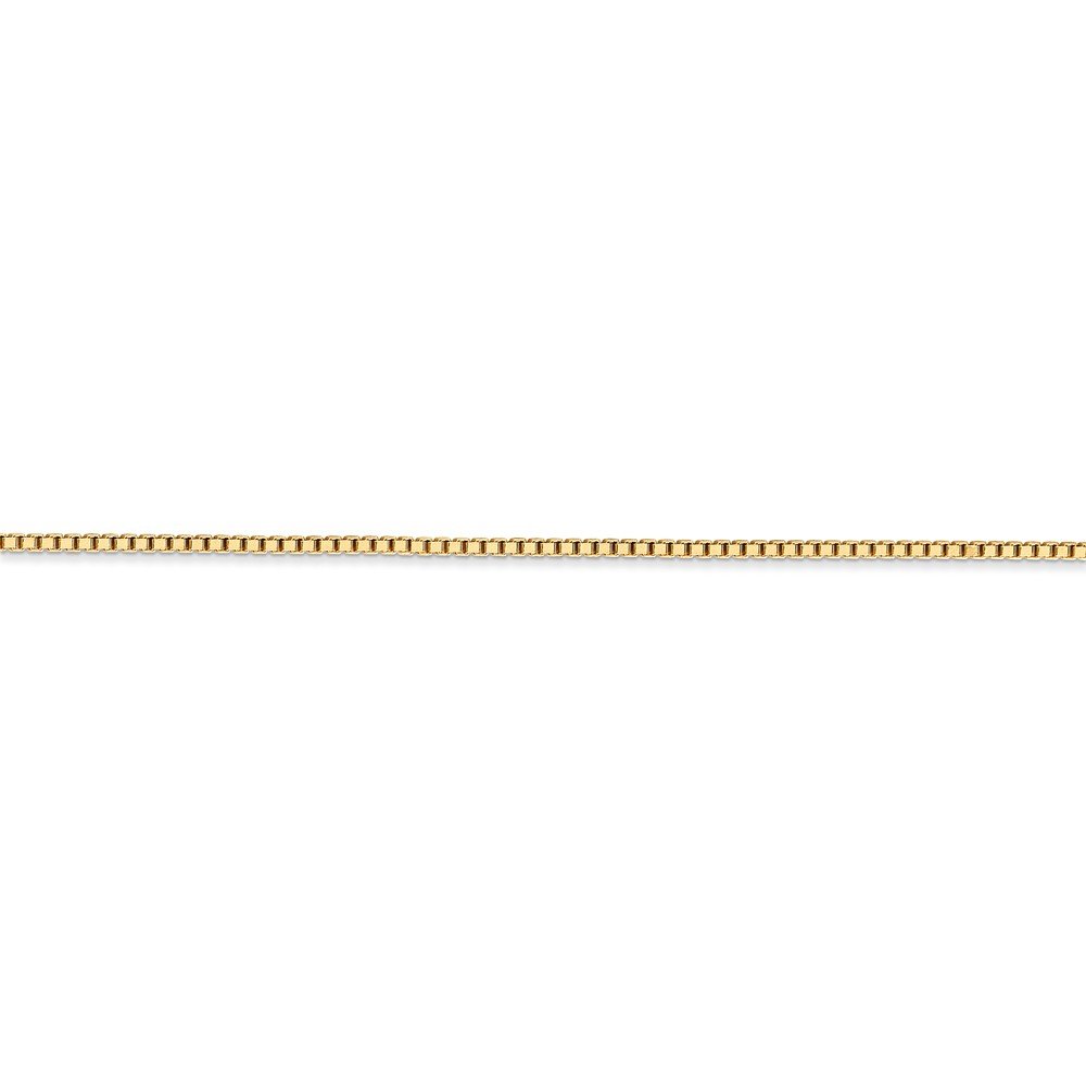 14K Solid Yellow Gold 1.30mm Box Chain Necklace with Lobster Clasp - Dainty Minimalist Jewelry for Women, Perfect for Everyday Wear, Layering & Gift Giving