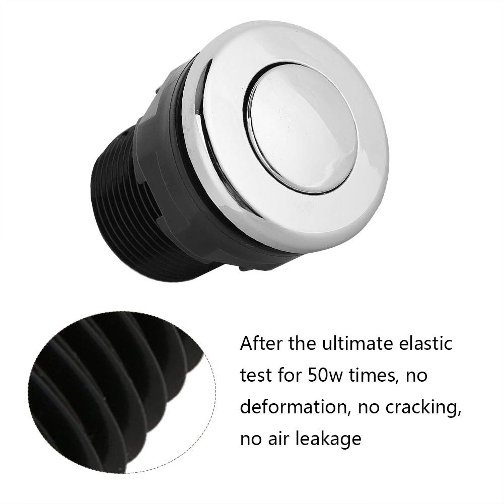 Stainless Steel 304 Spring Pneumatic Button with Silicone Gasket - Waterproof Air Pressure Switch for Garbage Disposal - Durable Air Pressurize Switch for Kitchen Waste Processor Accessories | Perfect for Home, Commercial & Industrial Use