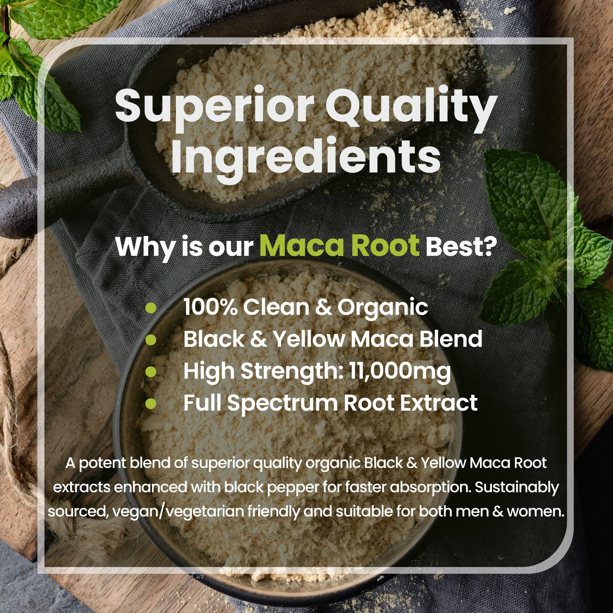 Premium Black Maca Root Capsules 11,000mg - Organic Peruvian Maca Powder Extract for Men & Women (180 Count) - Supports Energy, Fertility & Vitality - Perfect for Daily Wellness & Natural Performance Enhancement