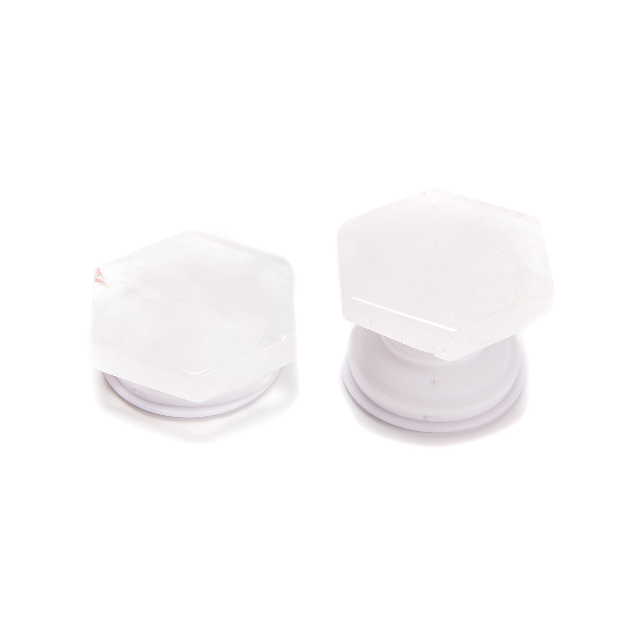 2'' Hexagon Clear Quartz Phone Grip Popsocket - Secure & Stylish Phone Holder for iPhone, Samsung, and More | Perfect for Work, Travel, and Daily Use