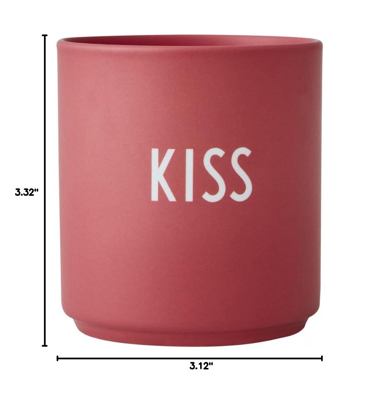Design Letters Favourite 11oz Ceramic Coffee Mug - Engraved Tea Cup for Women, Her | Porcelain Latte Cup with Danish Design | Perfect Gift for Coffee & Tea Lovers | Ideal for Home, Office & Cafe Use