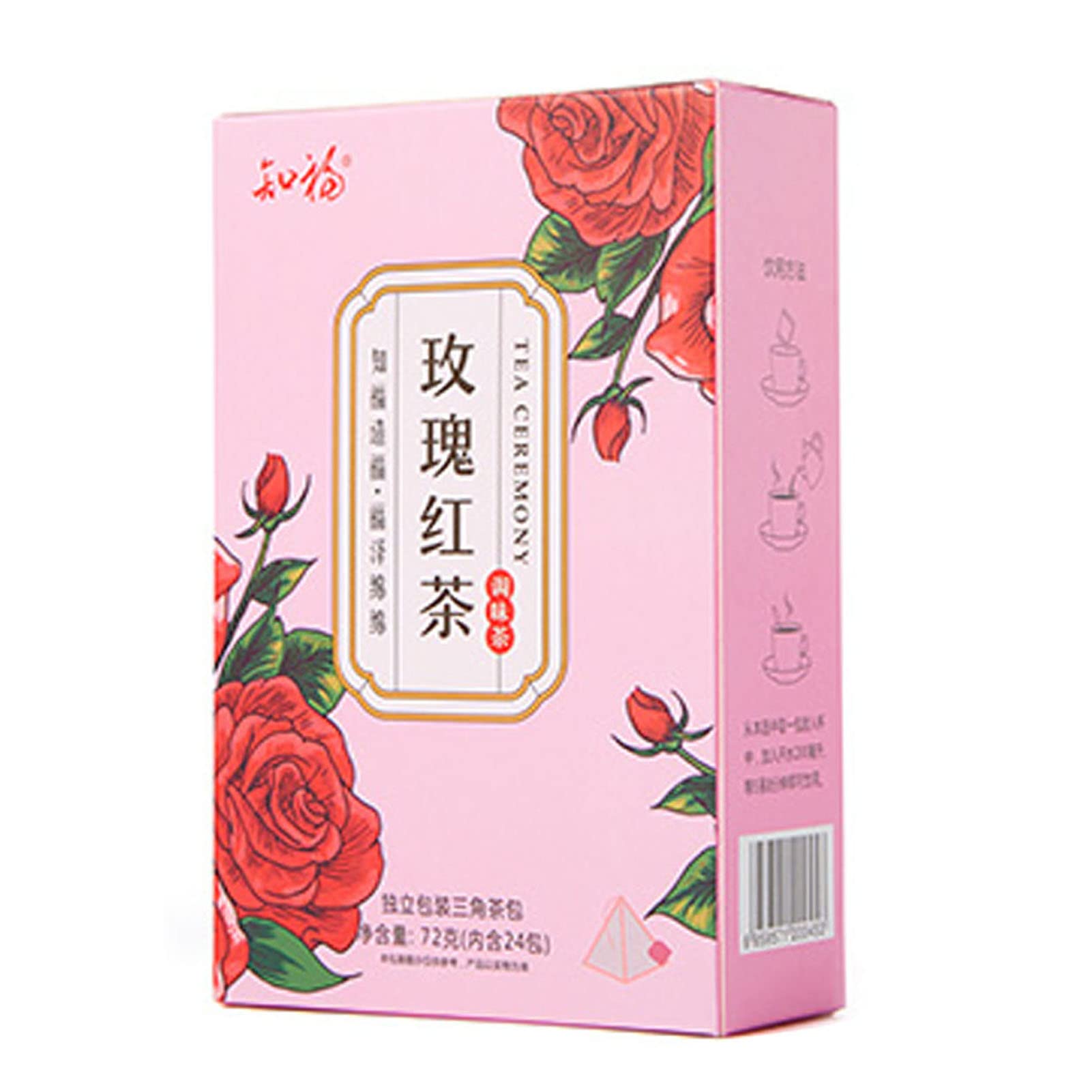 Premium Rose Black Tea with Fruit & Flower Blends - Cold Brew Tea Bags for Refreshing Summer Lemon Drinks | Low Temperature Roasted Aromatic Tea for Morning, Afternoon & Leisure Time | Perfect for Iced Tea, Office Break or Relaxing at Home