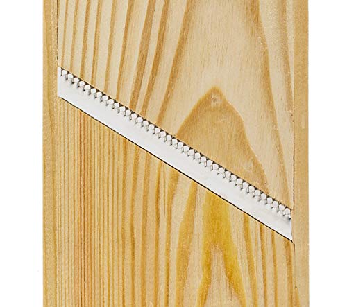 Premium Wooden Vegetable Cutter & Korean Carrot Grater - Kitchen Shredder with Non-Slip Holder - Perfect for Salads, Meal Prep & Asian Cuisine