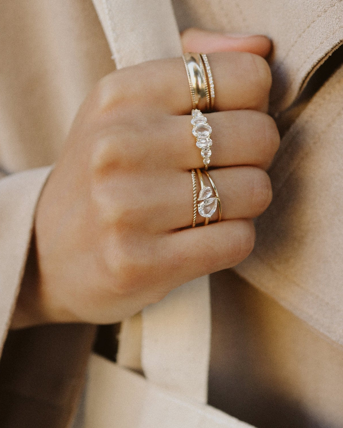 Bijette Ring with White Topaz Stone - Elegant Sterling Silver Jewelry for Women | Perfect for Weddings, Anniversaries & Special Occasions