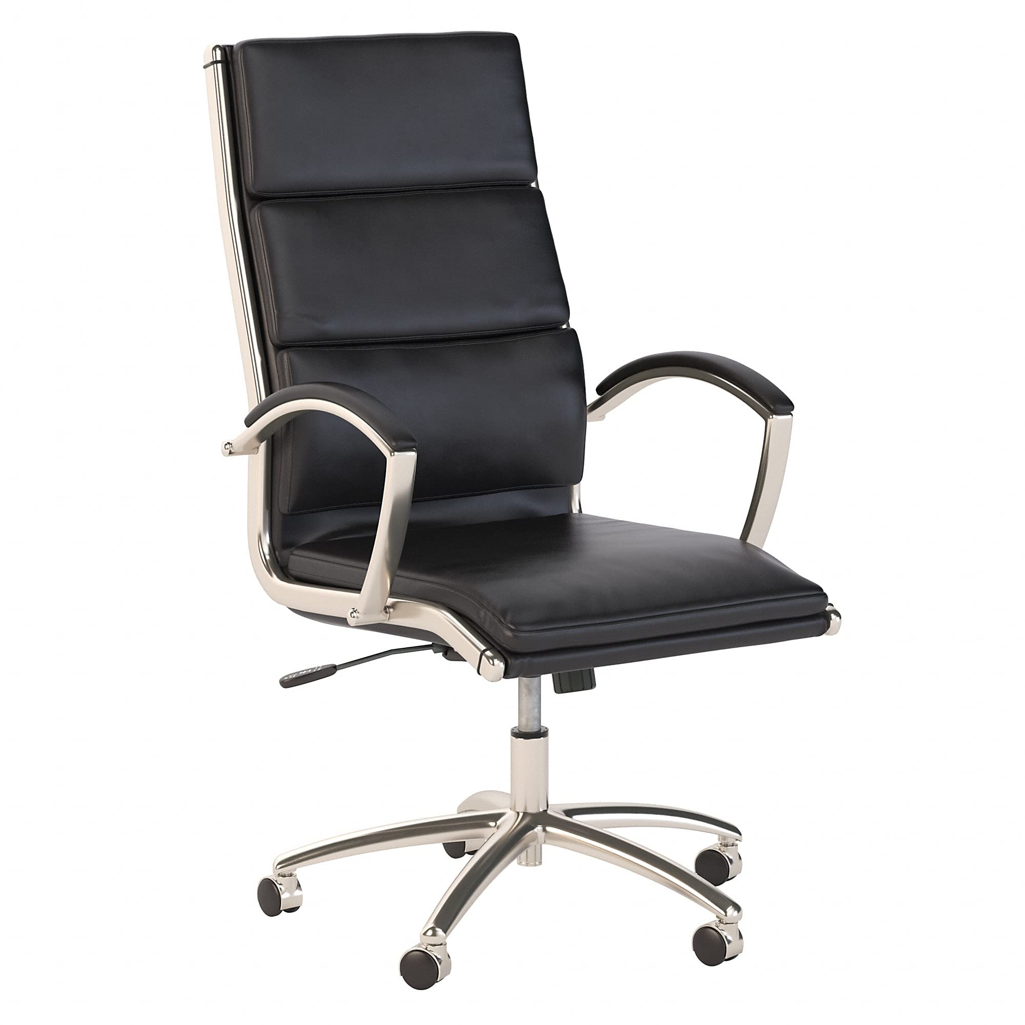 Bush Furniture Somerset High Back Leather Executive Office Chair - Black Ergonomic Desk Chair for Home & Office Workspace, Perfect for Long Hours of Sitting