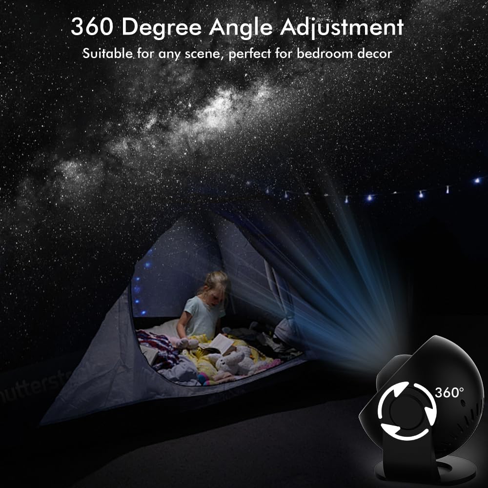 4K Star Projector for Bedroom - 360° Rotating Galaxy Night Light with 13 Replaceable Nebula Discs | Large Projection Area Planetarium Projector for Kids & Adults | Perfect for Relaxation, Meditation and Home Decor