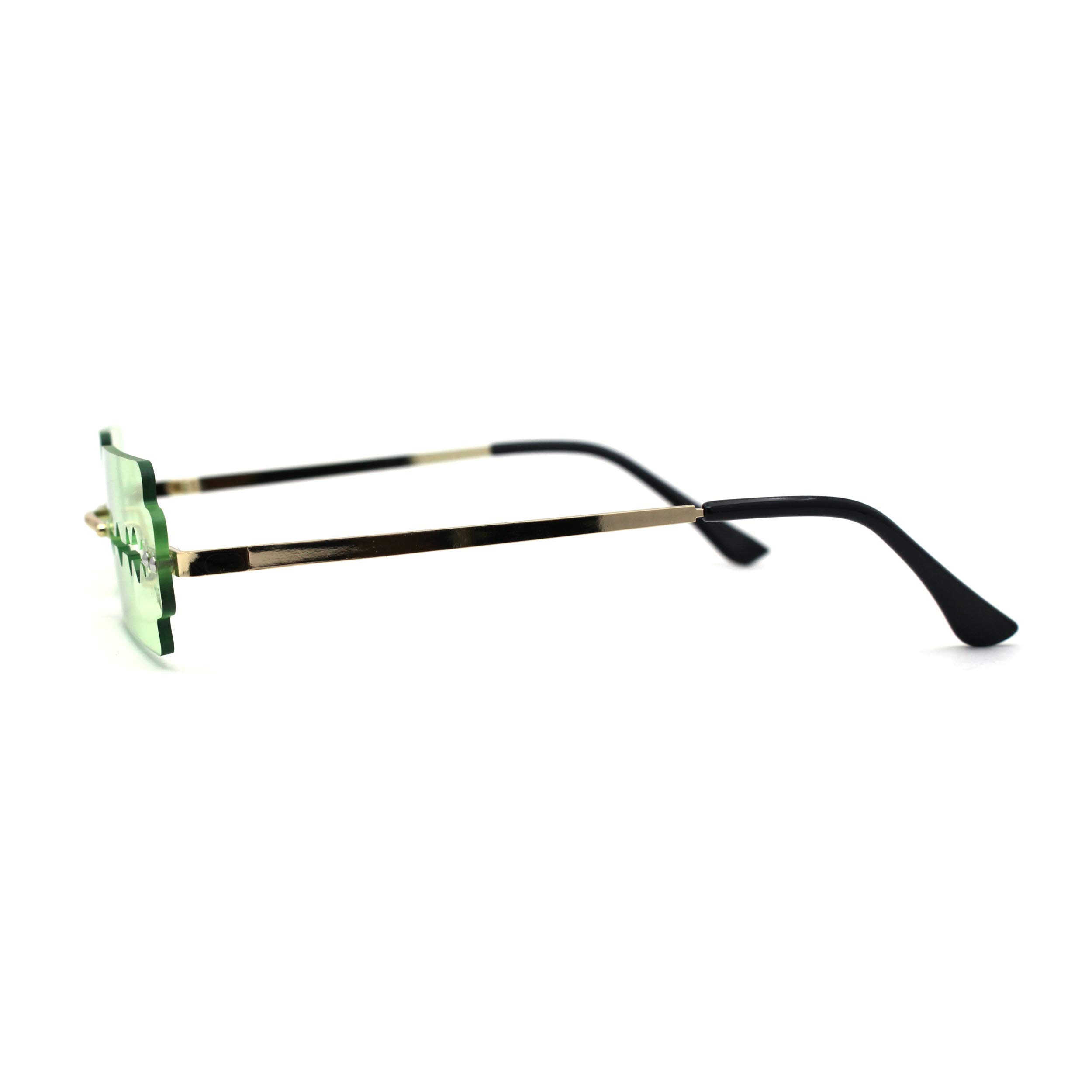 Trendy Razor Blade Shaped Hipster Rimless Sunglasses for Men & Women - Perfect for Outdoor Activities, Beach, and Fashion Statements