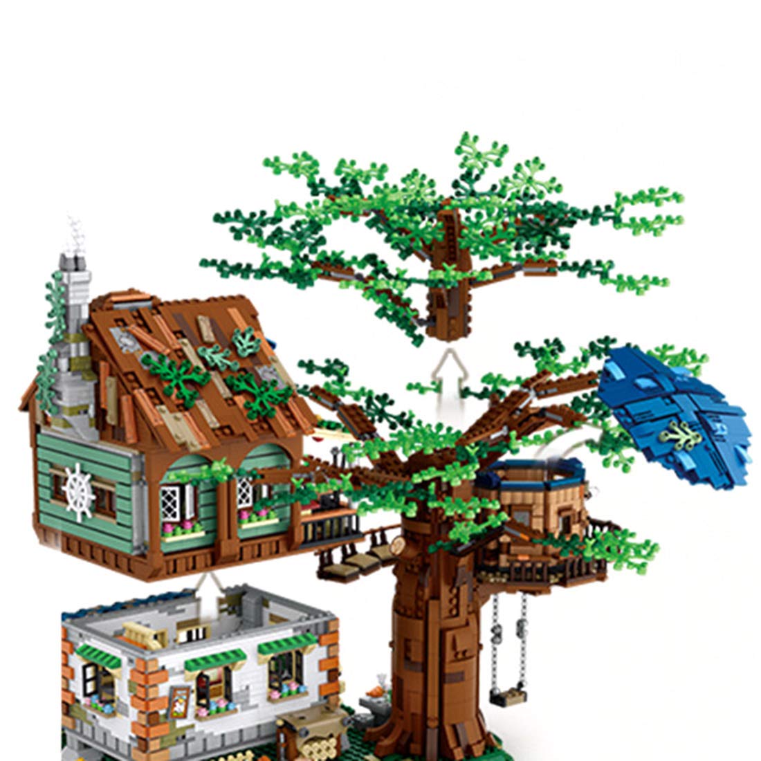 4761-Piece Myste Architecture Treehouse Building Set with Swing - MOC Modular House Construction Toy, Compatible with Lego Ideas 21318 - Perfect for Creative Play, Home Decor & Gift Giving