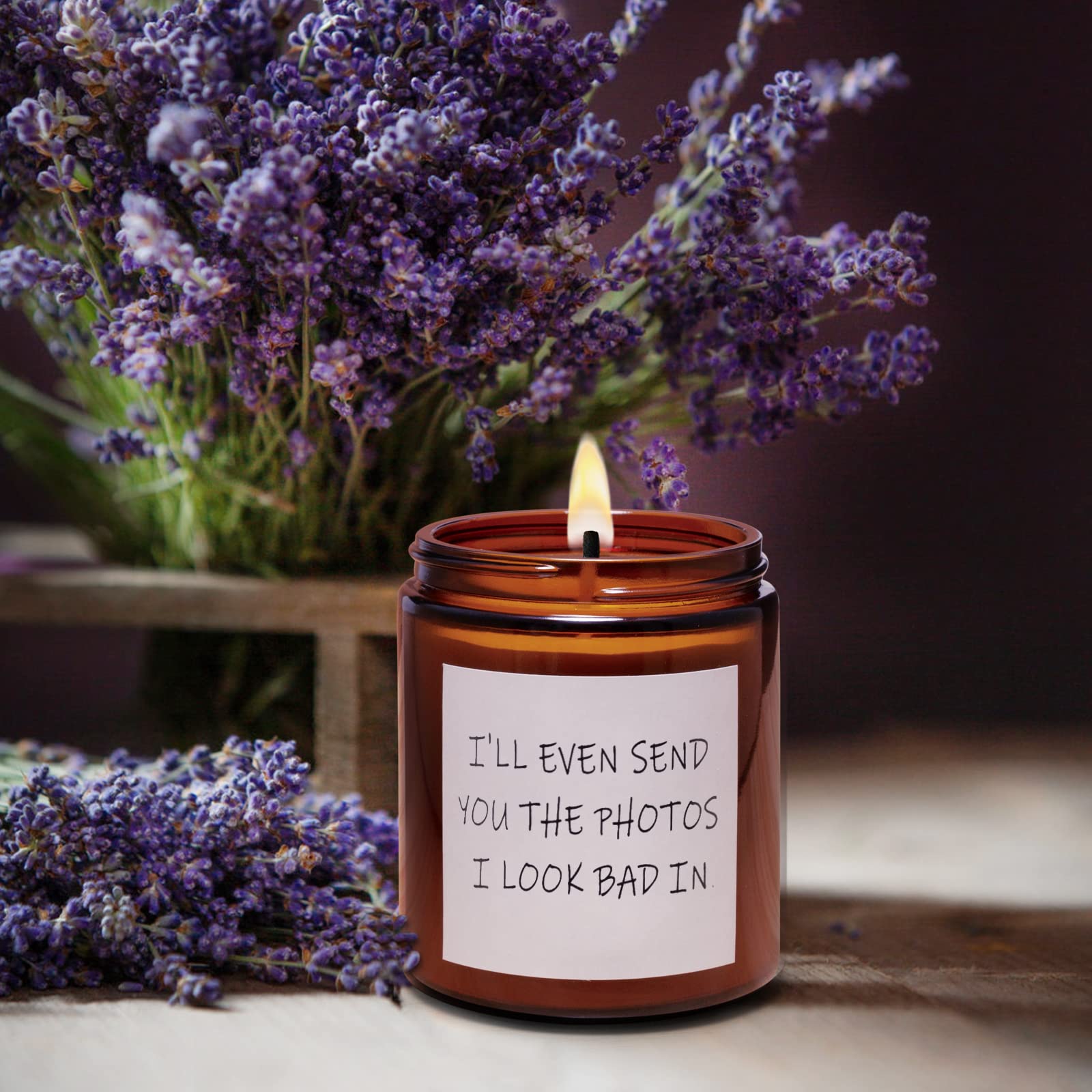 9 oz Lavender Aromatherapy Candle - 50 Hour Burn, Stress Relief Gift for Women - Birthday, Christmas & Home Relaxation