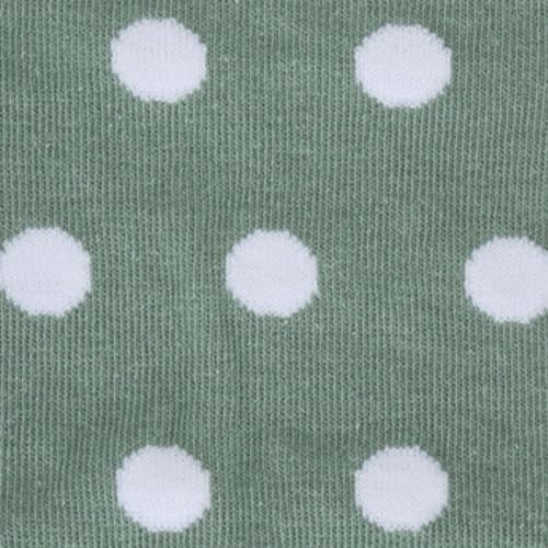 Sage Green Socks With Polka Dots / 8 Pack