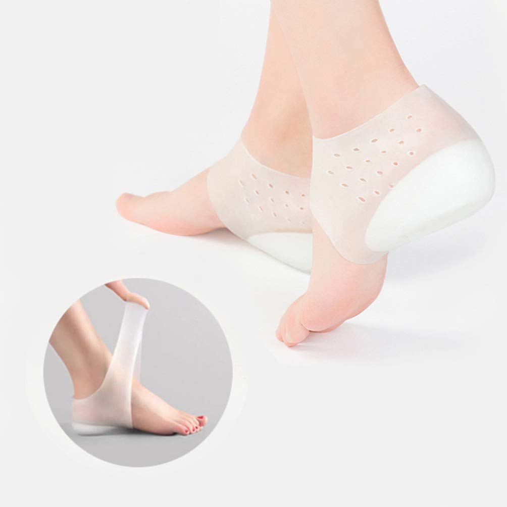 HEALLILY Silicone Shoe Lifting Insoles - 1 Pair Invisible Heightening Heel Pads for Men & Women - Comfortable Foot Support for Work, Dating & Daily Wear