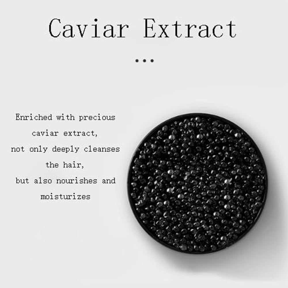 Premium Caviar Amino Acid Shampoo for Damaged Hair - Deep Sea Protein Treatment, Anti-Dandruff & Hydrating Formula for Smooth, Shiny Hair (2-Pack) - Perfect for Daily Hair Care & Salon-Quality Results at Home