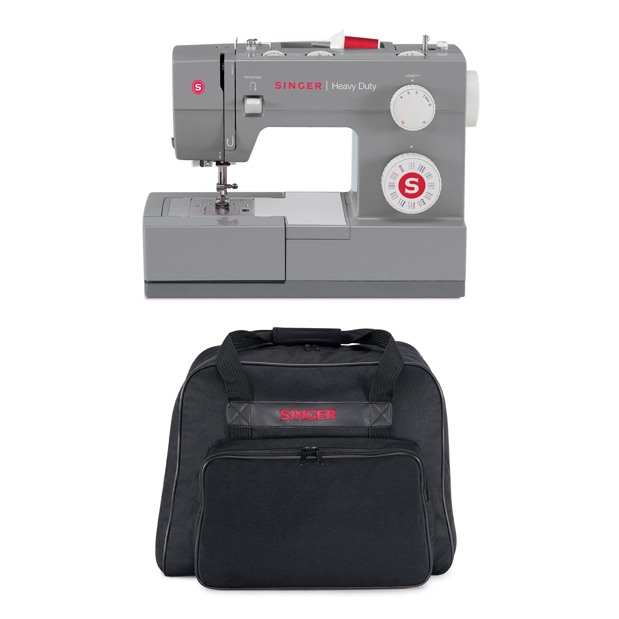 SINGER Heavy Duty 4432 Sewing Machine - 110 Built-in Stitches, Automatic Needle Threader & Canvas Tote Bag | Perfect for Quilting, Apparel Making & Home Decor Projects