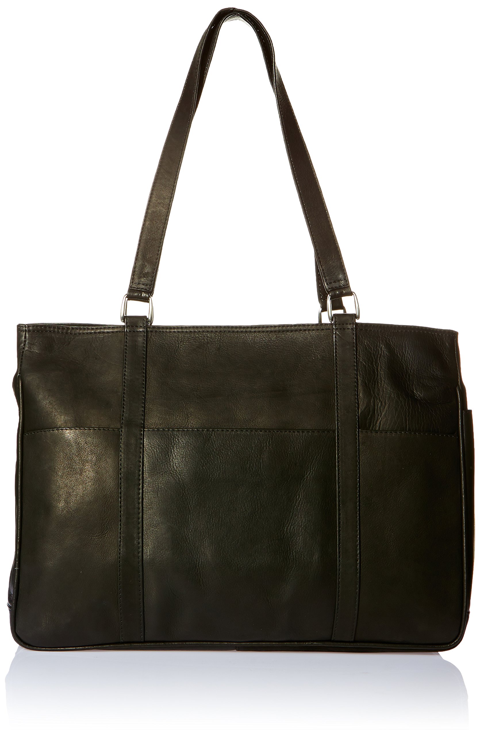 Premium Genuine Leather Large Shopping Tote Bag for Women - Stylish & Durable Black Handbag - Perfect for Work, Travel, and Everyday Use