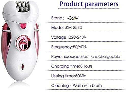 Best Rechargeable Hair Removal Epilator for Women - 4-in-1 Electric Razor Shaver for Dry & Wet Use - Perfect for Legs, Arms, Bikini Line & Underarms