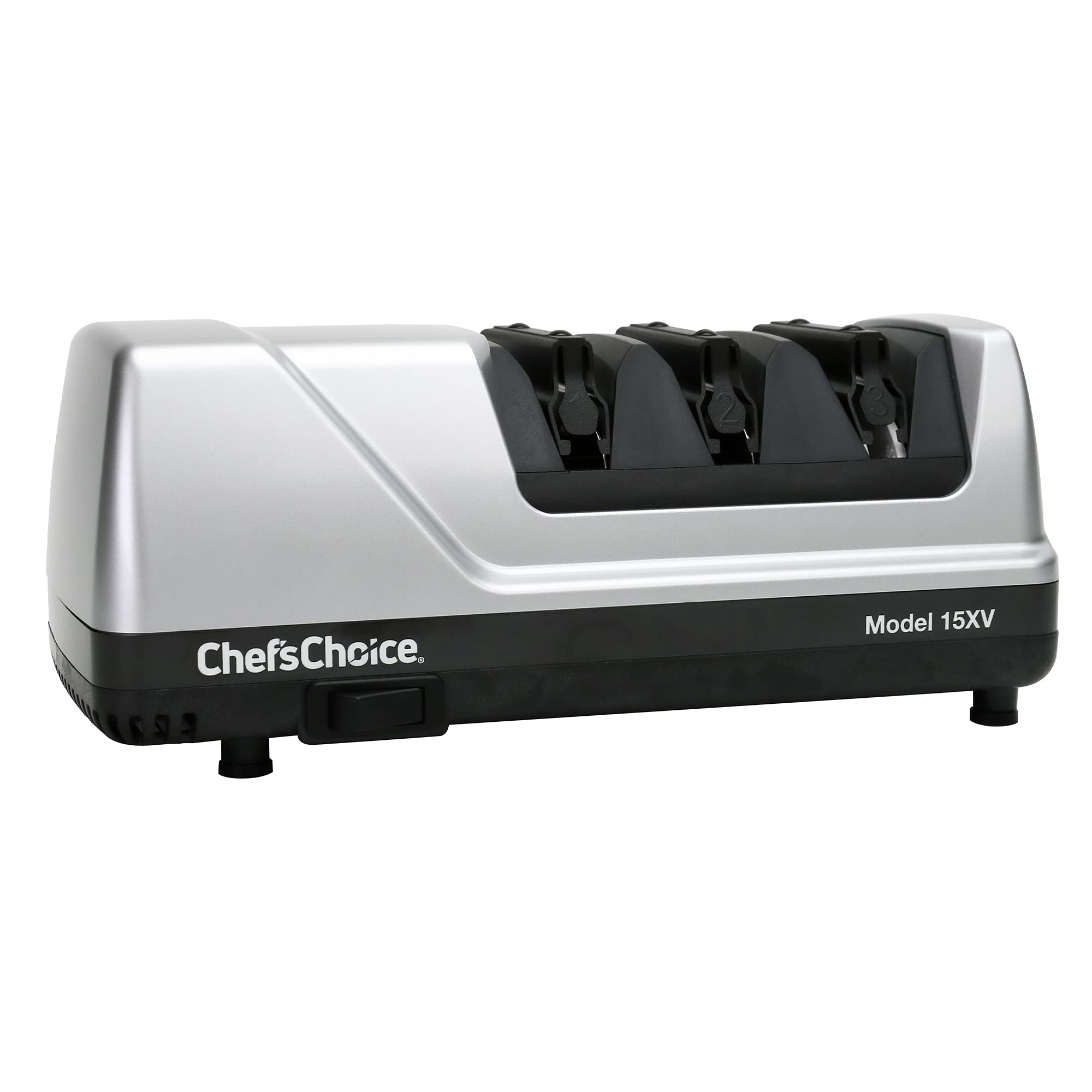 Chef'sChoice Trizor XV Professional Electric Knife Sharpener - 3-Stage Diamond Abrasive System with Precision Angle Guides for Straight & Serrated Knives | Perfect for Home Kitchens, Restaurants & Culinary Enthusiasts