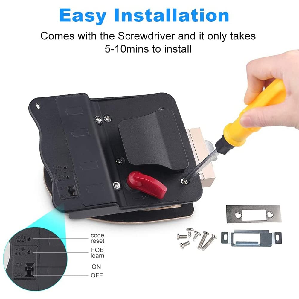 RV Keyless Entry Door Lock with Backlit Keypad - Smart Handle Latch & Deadbolt Security System - 20M Remote Control - Durable Zinc Alloy Construction (Gold) - Perfect for Camper Trailers, Motorhomes & Travel Trailers