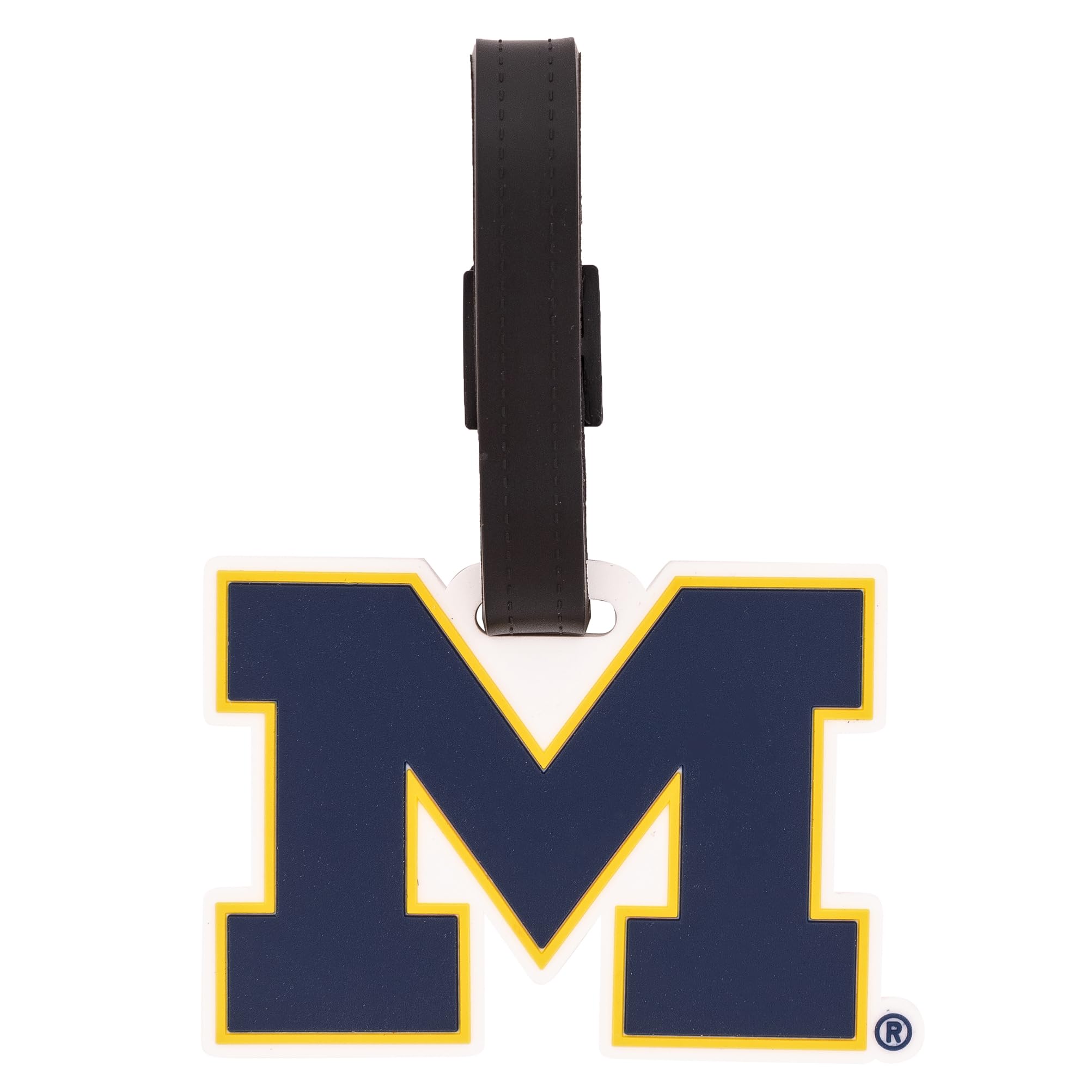 University of Michigan Wolverines Luggage Tag - Durable PVC Travel ID Label for Bags & Backpacks - Desert Cactus Design B - Perfect for College Travel & Alumni Trips
