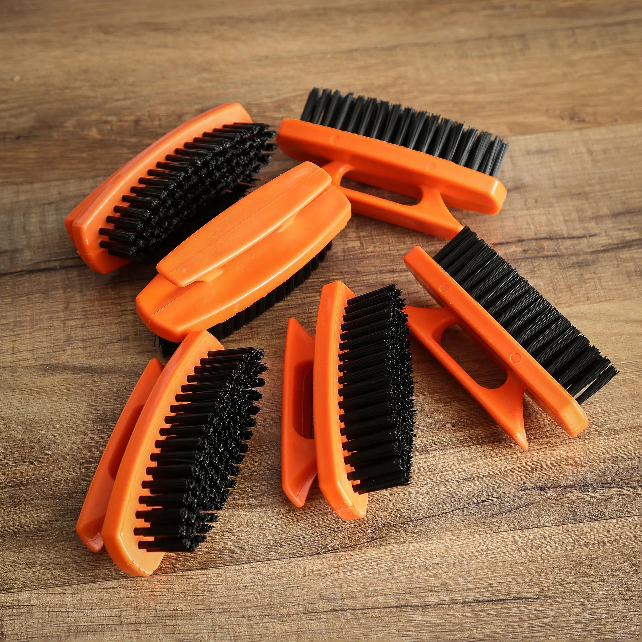 **GreatNeck 6-Pack Orange Hard Bristle Nail Brushes – Professional Quality Nail Cleaner for Mechanics, Gardeners, Men & Women – Ergonomic Handle for Deep Cleaning – Perfect for Workshop, Garage, and Outdoor Use (19025)**