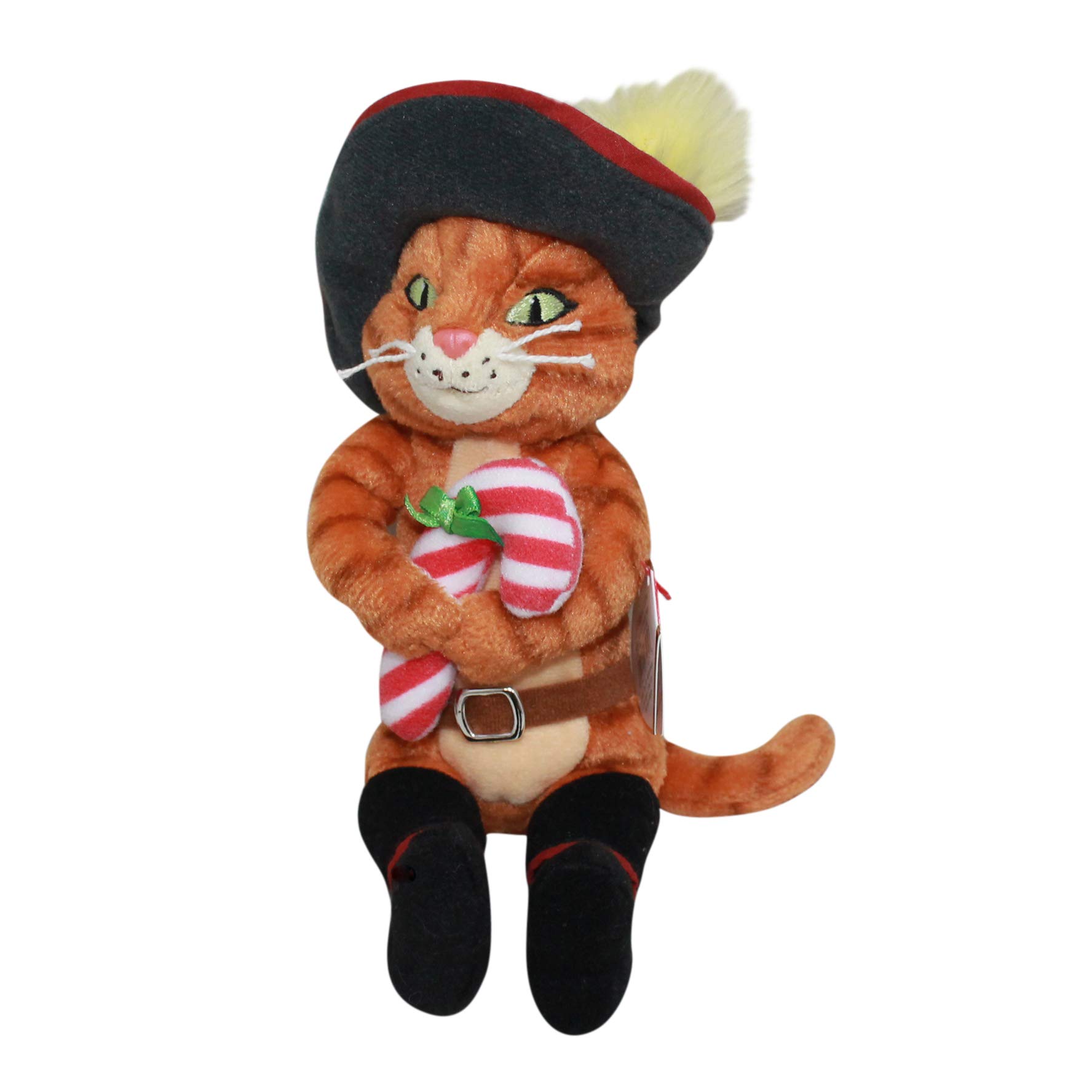 TY Beanie Baby - Puss in Boots the Cat (DVD Exclusive - Holding Candy Cane) - Collectible Plush Toy for Movie Fans & Holiday Gift Giving