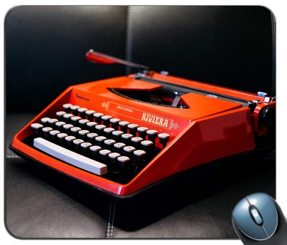 Precision Stitched Gaming Mouse Pad - Custom Typewriter Pattern, Non-Slip Rubber Base, Large Rectangle Mouse Mat for PC, Laptop, Office & Esports Gaming