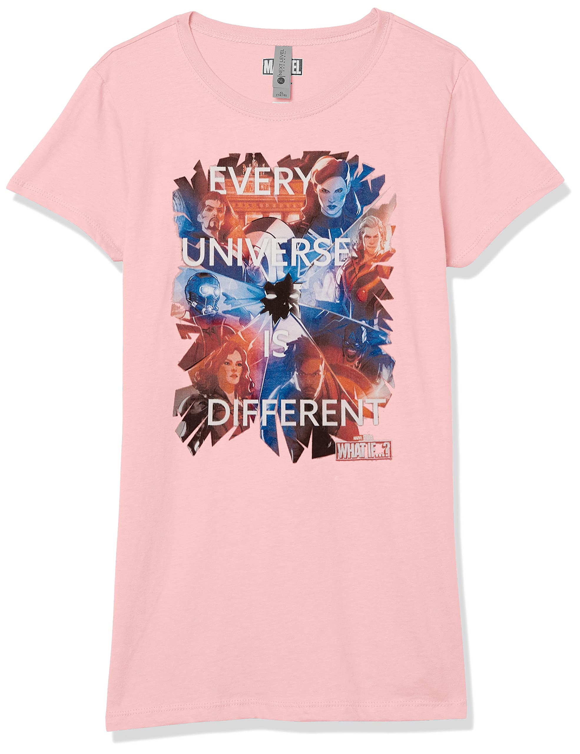 Marvel Girl's Every Universe T-Shirt | Superhero Graphic Tee for Women | Perfect for Cosplay, Comic Con & Everyday Wear