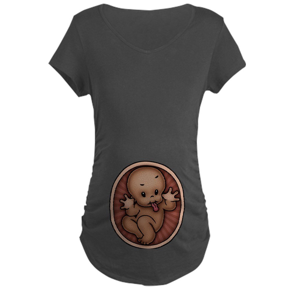 Razz Baby DS Maternity Dark T-Shirt - Comfortable Pregnancy Tee for Expecting Moms | Perfect for Casual Wear, Baby Showers & Maternity Photos